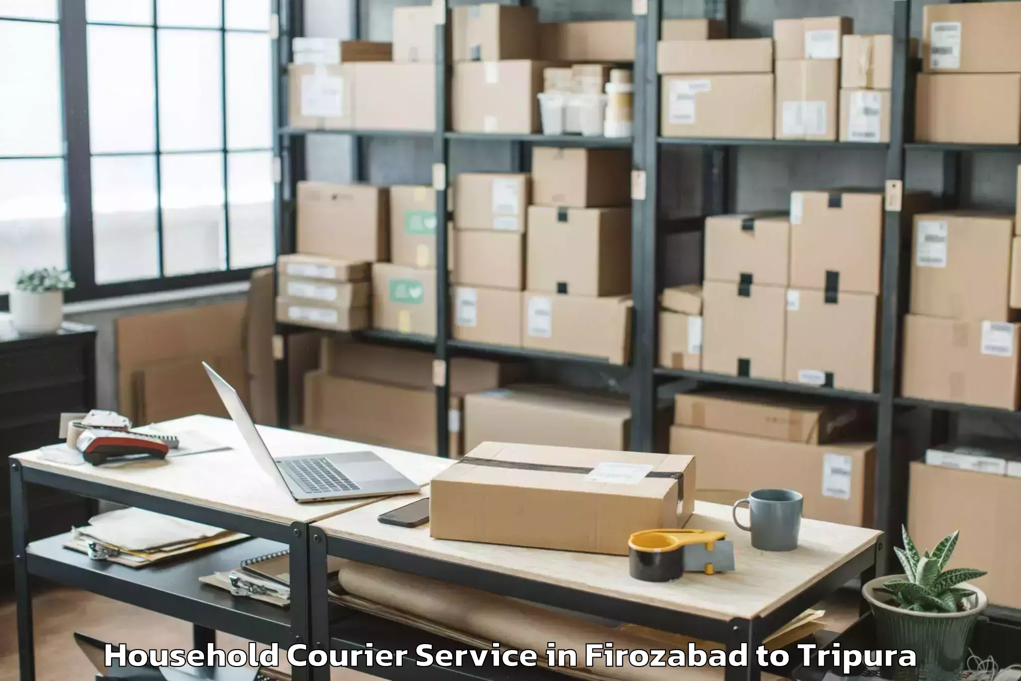 Trusted Firozabad to Panisagar Household Courier